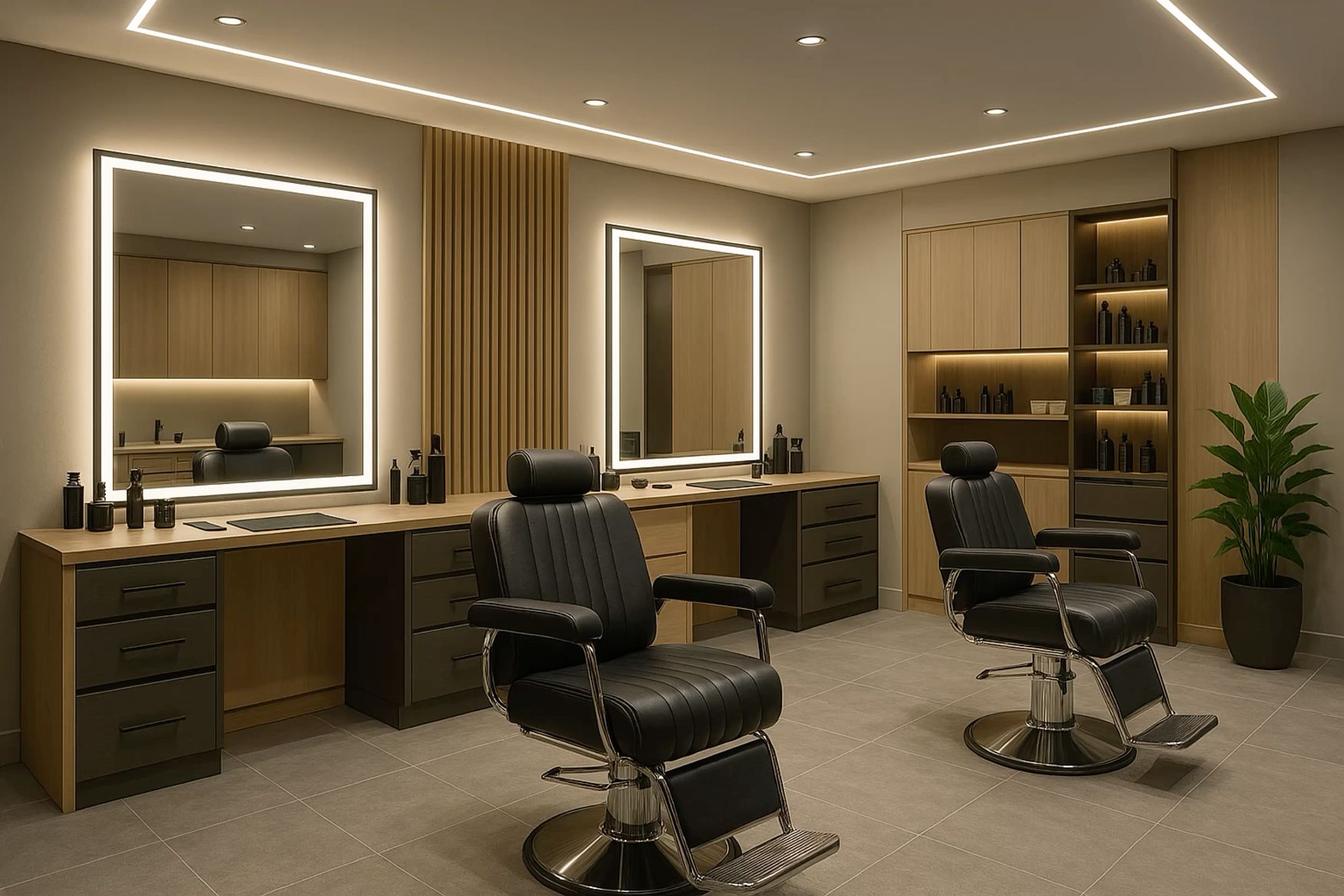 Estaciones de Barbería LED