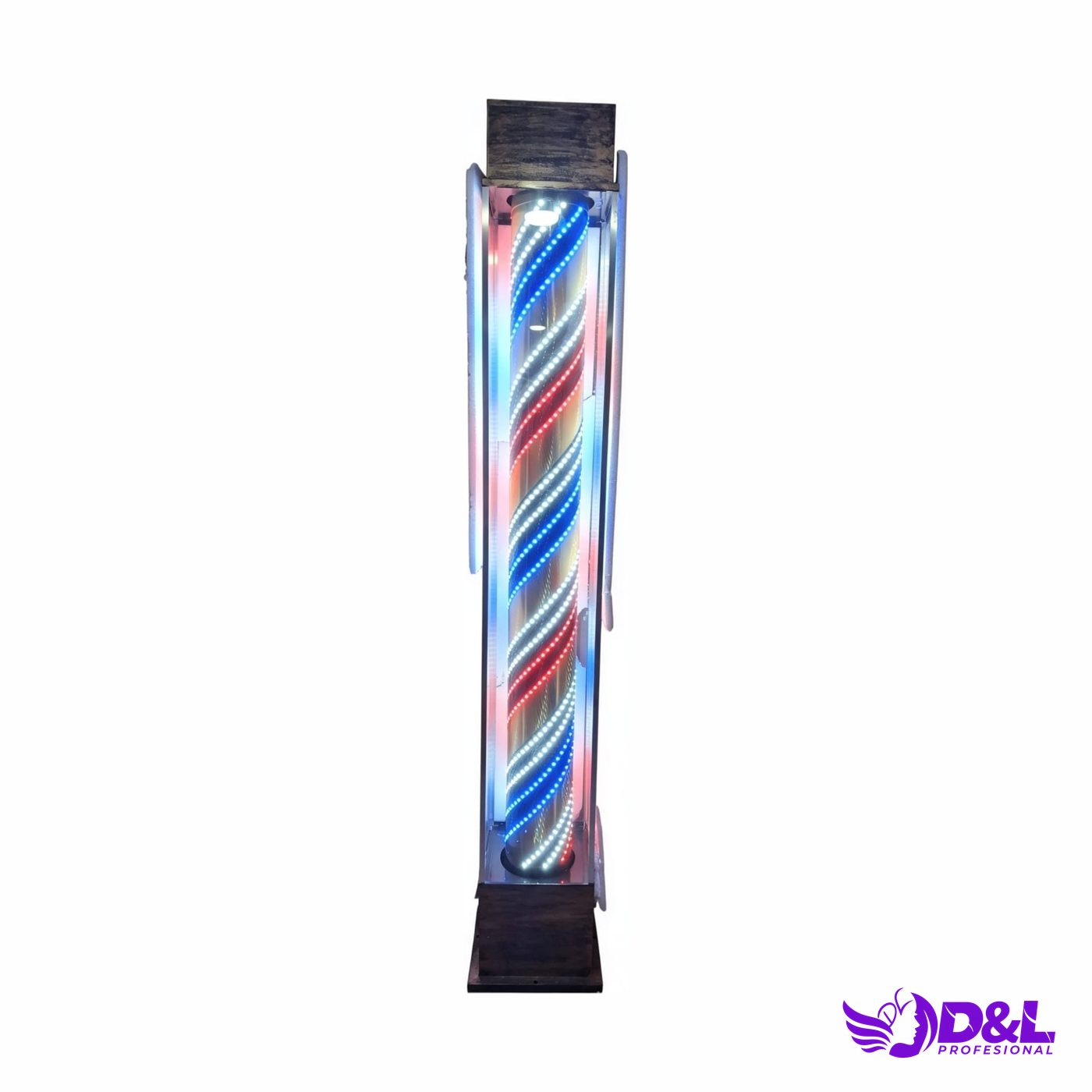 Lámpara Pole 2.00 m, base dorado, led dorado y negro