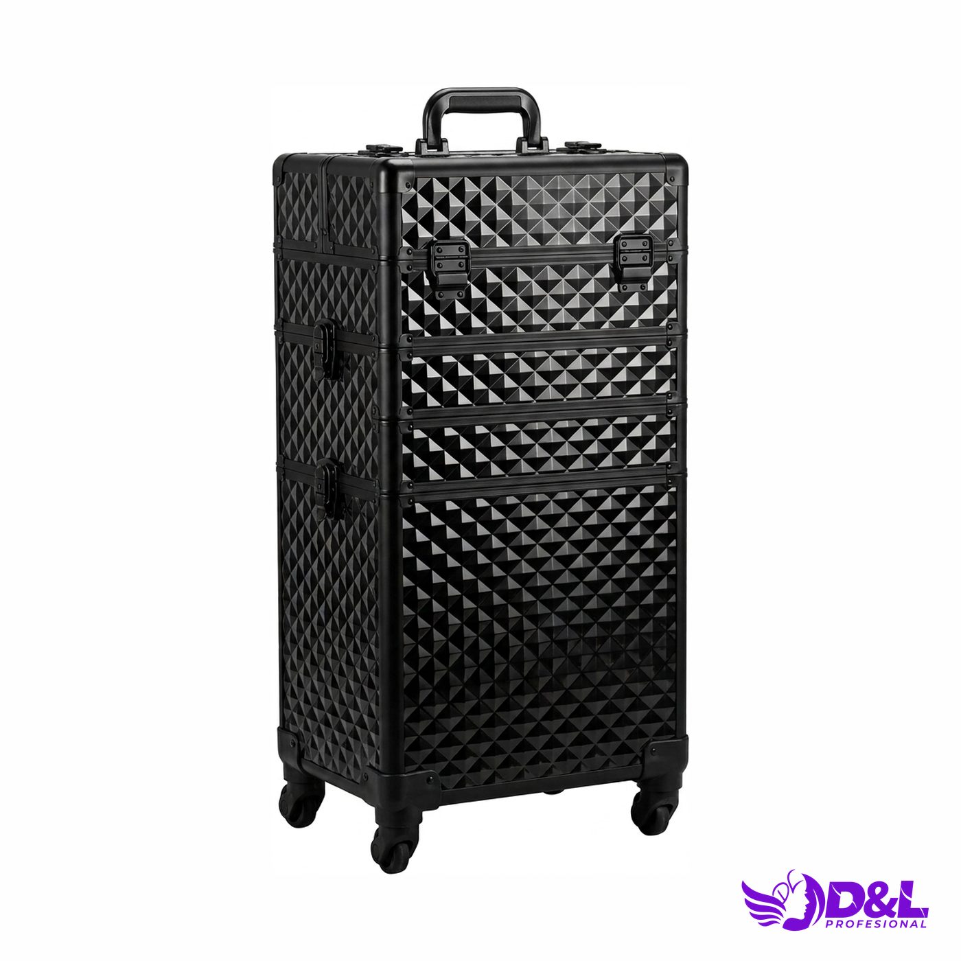 Maleta Organizador de Maquillaje Diamantado 4 en 1