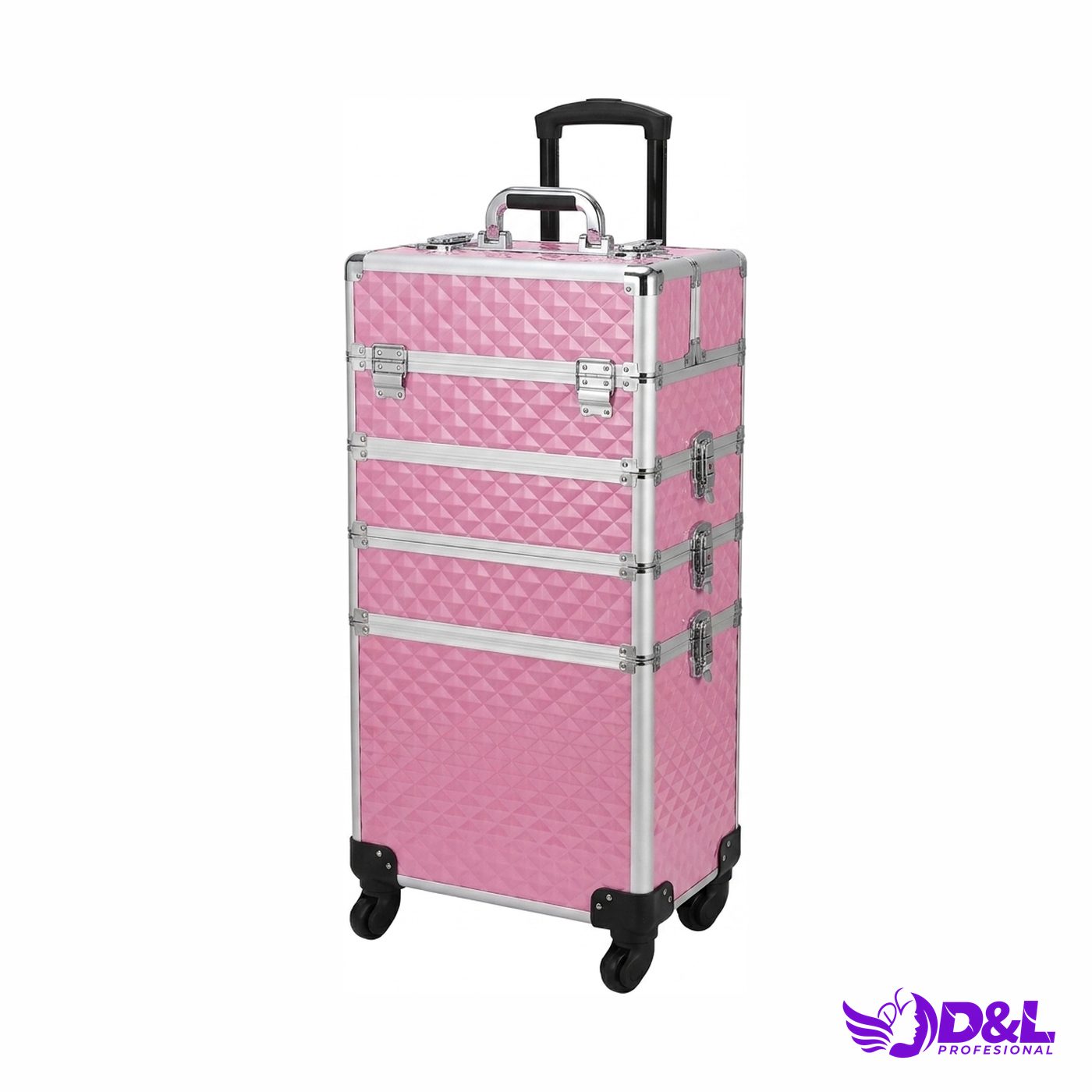 Maleta Organizador de Maquillaje Diamantado 4 en 1