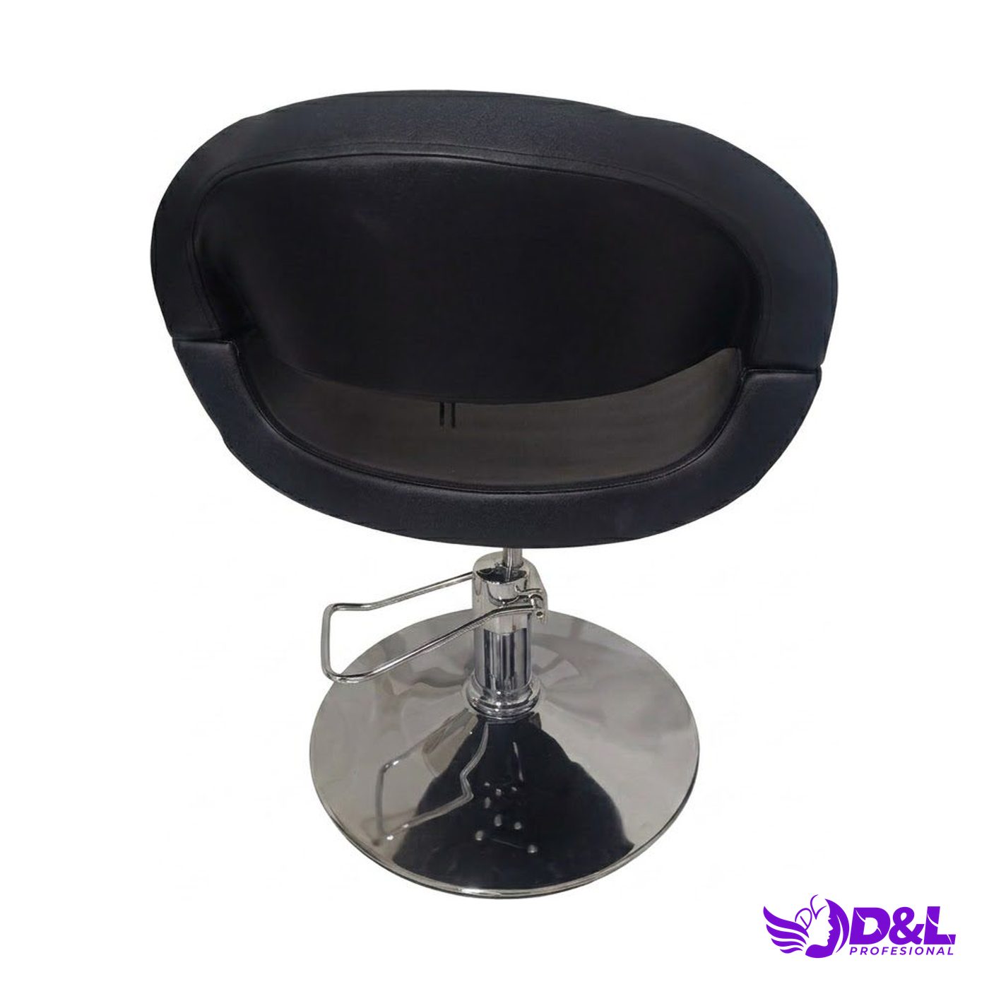 Sillón de Peluquería Giratorio Negro Contemporáneo 4
